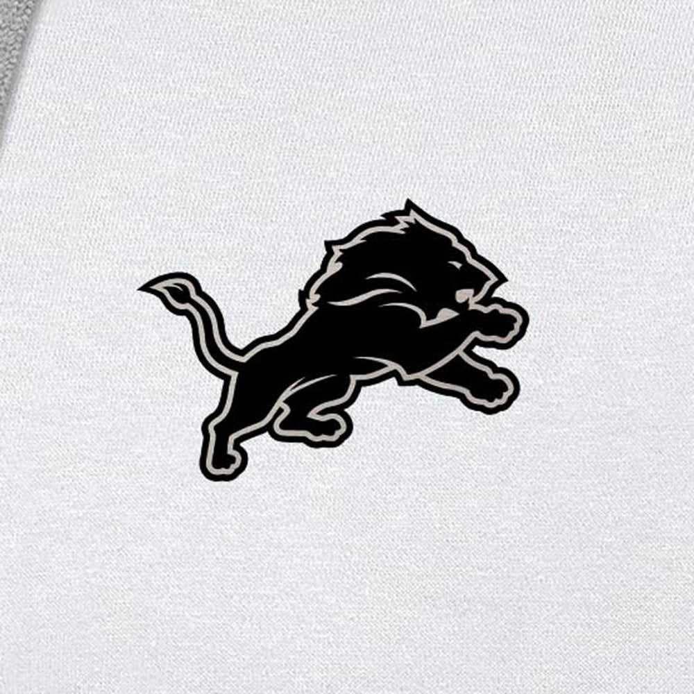 Detroit Lions Antigua Brushed Carbon Victory Pullover Hoodie White