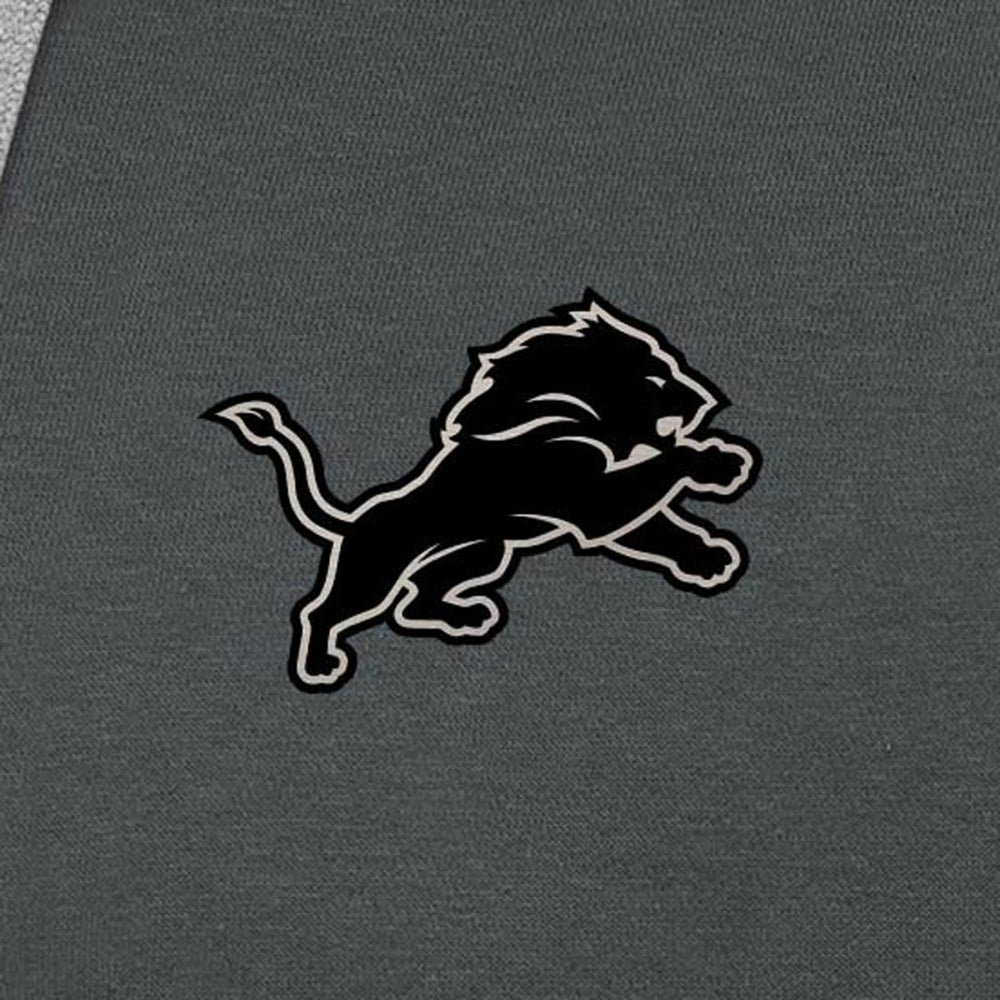 Detroit Lions Antigua Brushed Carbon Victory Pullover Hoodie Charcoal