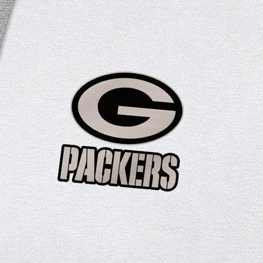 Green Bay Packers Antigua Brushed Carbon Victory Pullover Hoodie White
