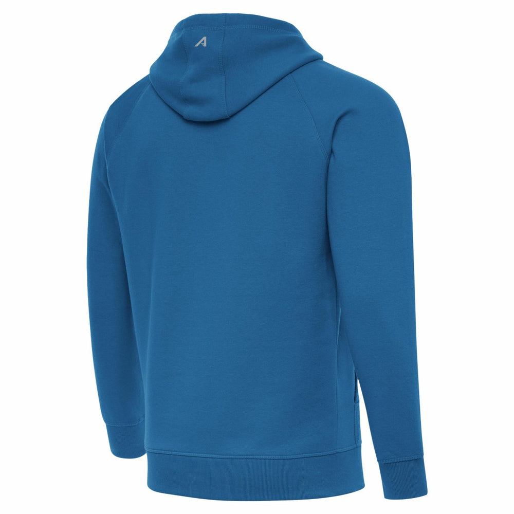 Detroit Lions Antigua Brushed Carbon Victory Pullover Hoodie Blue