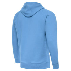 Los Angeles Chargers Antigua Brushed Carbon Victory Pullover Hoodie Powder Blue