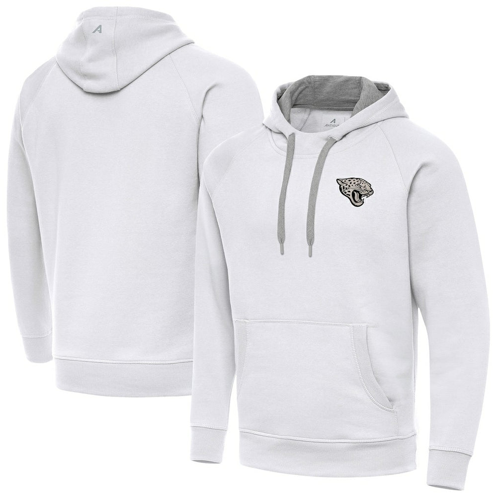 Jacksonville Jaguars Antigua Brushed Carbon Victory Pullover Hoodie White