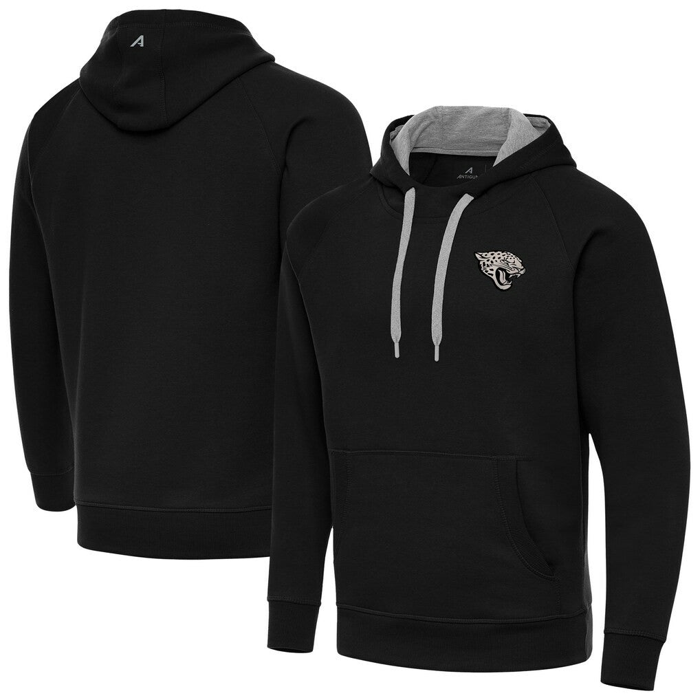 Jacksonville Jaguars Antigua Brushed Carbon Victory Pullover Hoodie Black