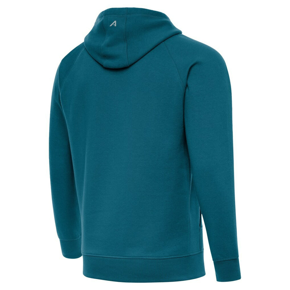 Jacksonville Jaguars Antigua Brushed Carbon Victory Pullover Hoodie Teal
