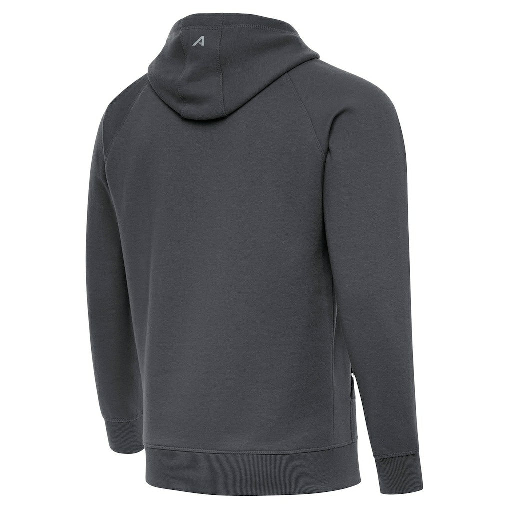 Las Vegas Raiders Antigua Brushed Carbon Victory Pullover Hoodie Charcoal