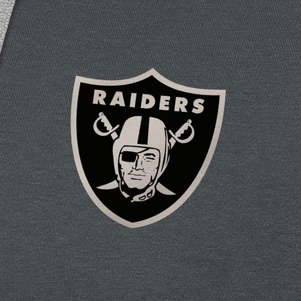 Las Vegas Raiders Antigua Brushed Carbon Victory Pullover Hoodie Charcoal