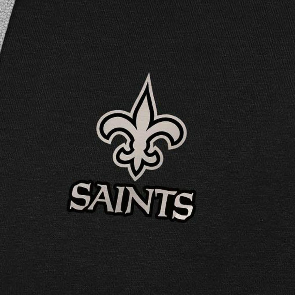 New Orleans Saints Antigua Brushed Carbon Victory Pullover Hoodie Black