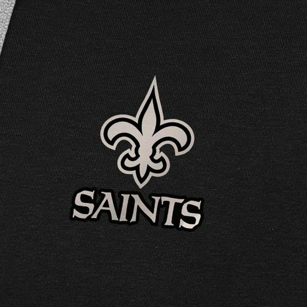 New Orleans Saints Antigua Brushed Carbon Victory Pullover Hoodie Black