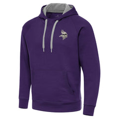 Minnesota Vikings Antigua Brushed Carbon Victory Pullover Hoodie Purple
