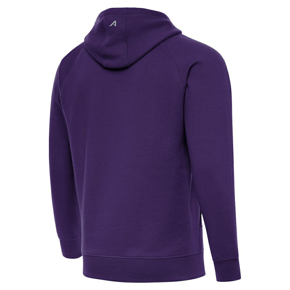Minnesota Vikings Antigua Brushed Carbon Victory Pullover Hoodie Purple