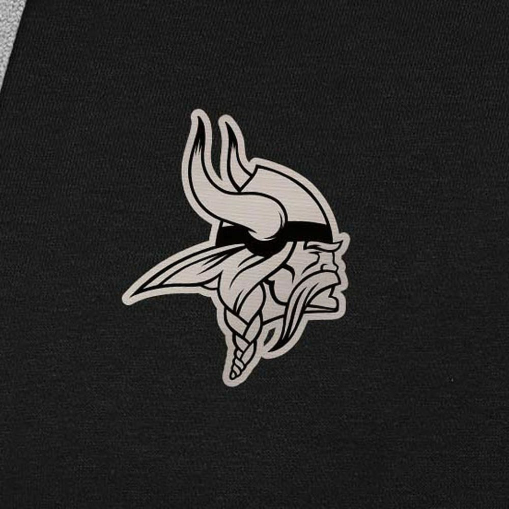 Minnesota Vikings Antigua Brushed Carbon Victory Pullover Hoodie Black