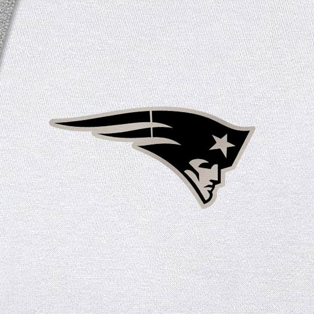 New England Patriots Antigua Brushed Carbon Victory Pullover Hoodie White