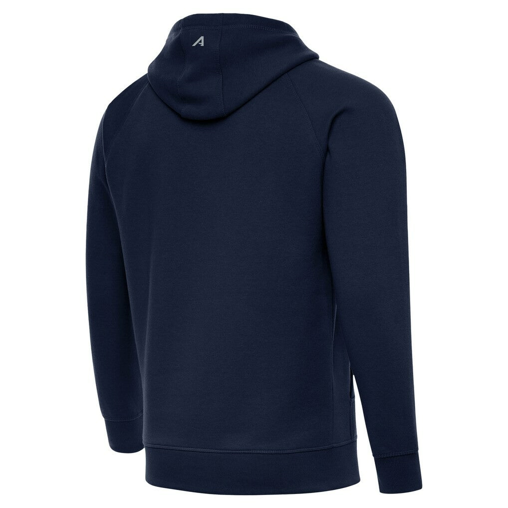 New England Patriots Antigua Brushed Carbon Victory Pullover Hoodie Navy