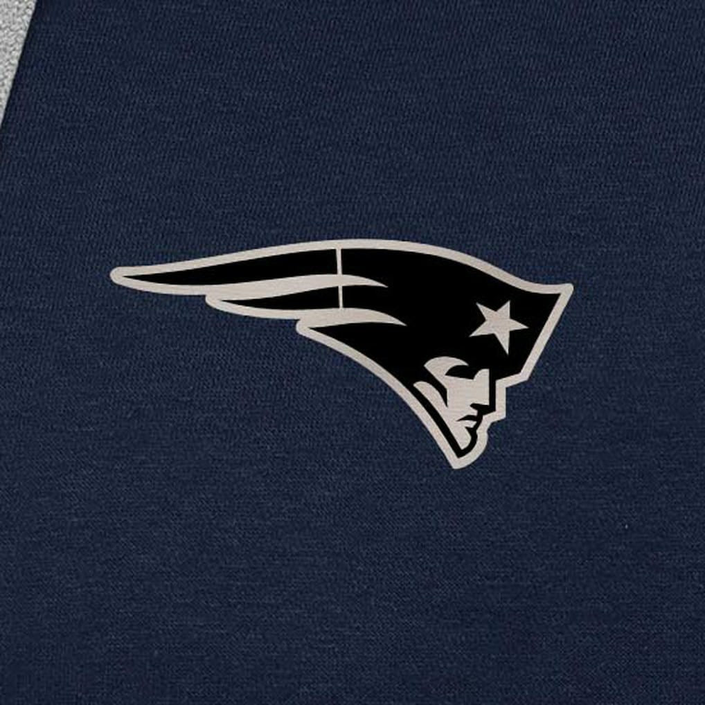 New England Patriots Antigua Brushed Carbon Victory Pullover Hoodie Navy