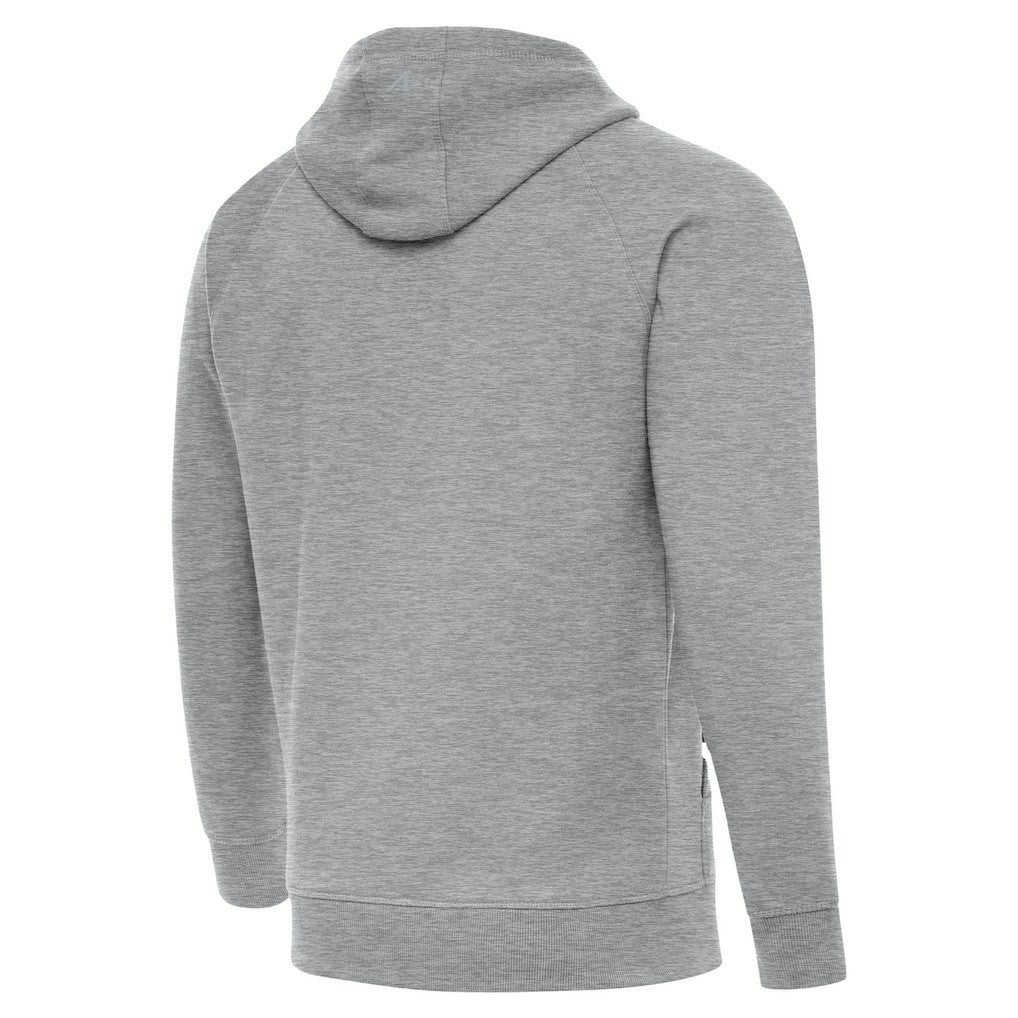 New Orleans Saints Antigua Brushed Carbon Victory Pullover Hoodie Heather Gray