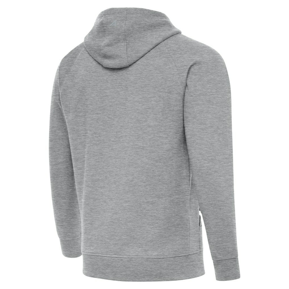 New Orleans Saints Antigua Brushed Carbon Victory Pullover Hoodie Heather Gray