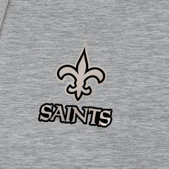 New Orleans Saints Antigua Brushed Carbon Victory Pullover Hoodie Heather Gray