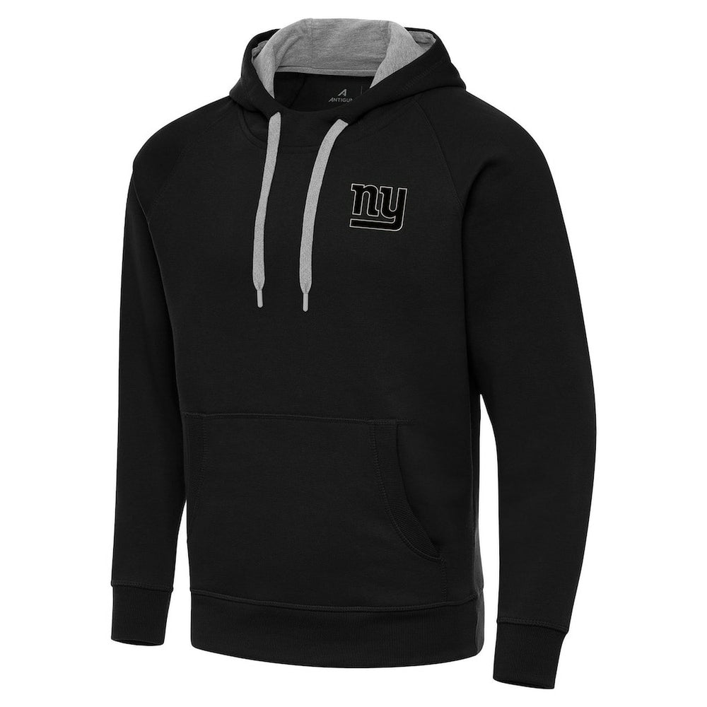 New York Giants Antigua Brushed Carbon Victory Pullover Hoodie Black