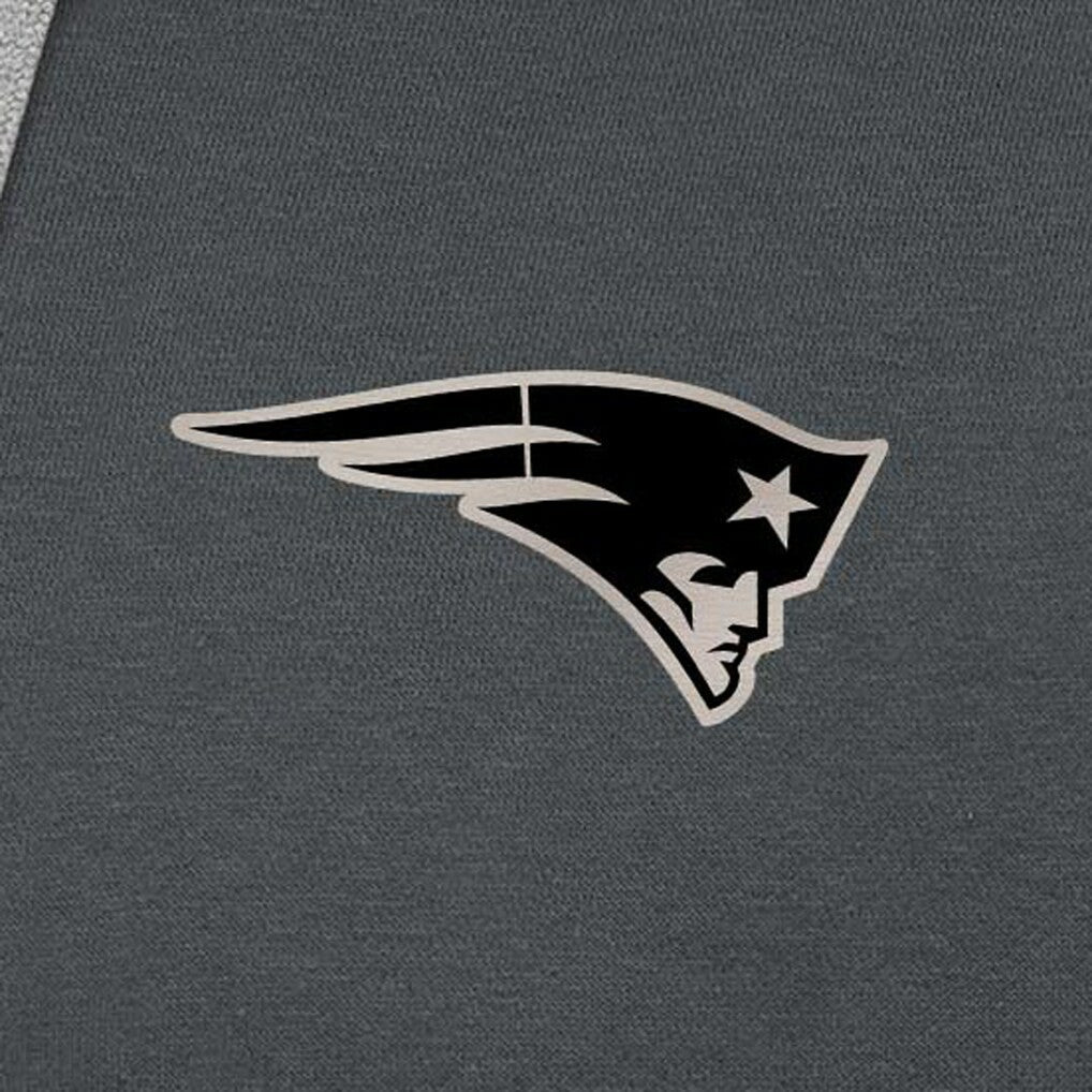 New England Patriots Antigua Brushed Carbon Victory Pullover Hoodie Charcoal