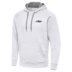 New York Jets Antigua Brushed Carbon Victory Pullover Hoodie White
