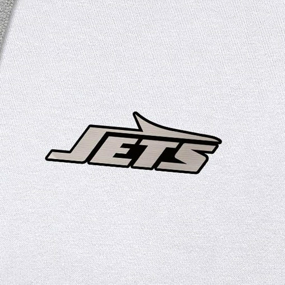 New York Jets Antigua Brushed Carbon Victory Pullover Hoodie White