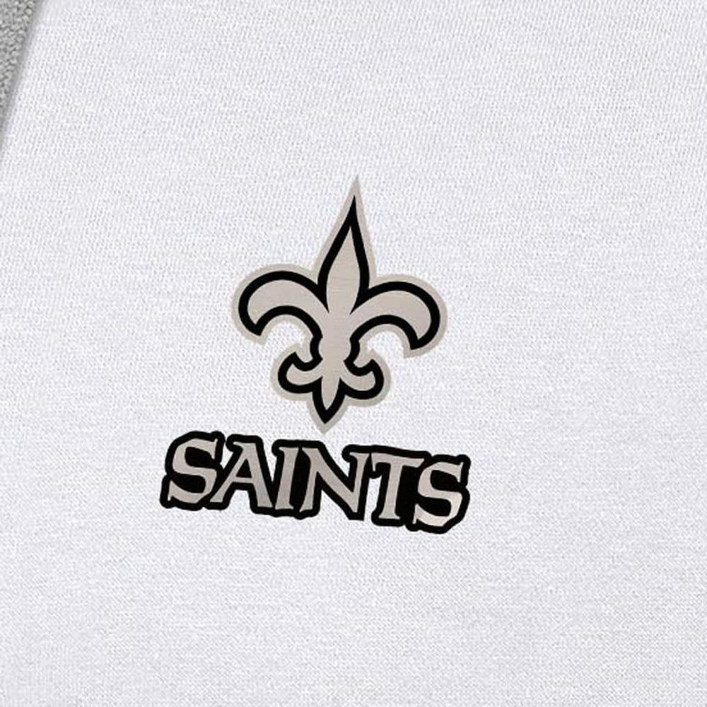 New Orleans Saints Antigua Brushed Carbon Victory Pullover Hoodie White