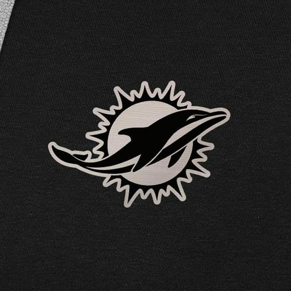 Miami Dolphins Antigua Brushed Carbon Victory Pullover Hoodie Black