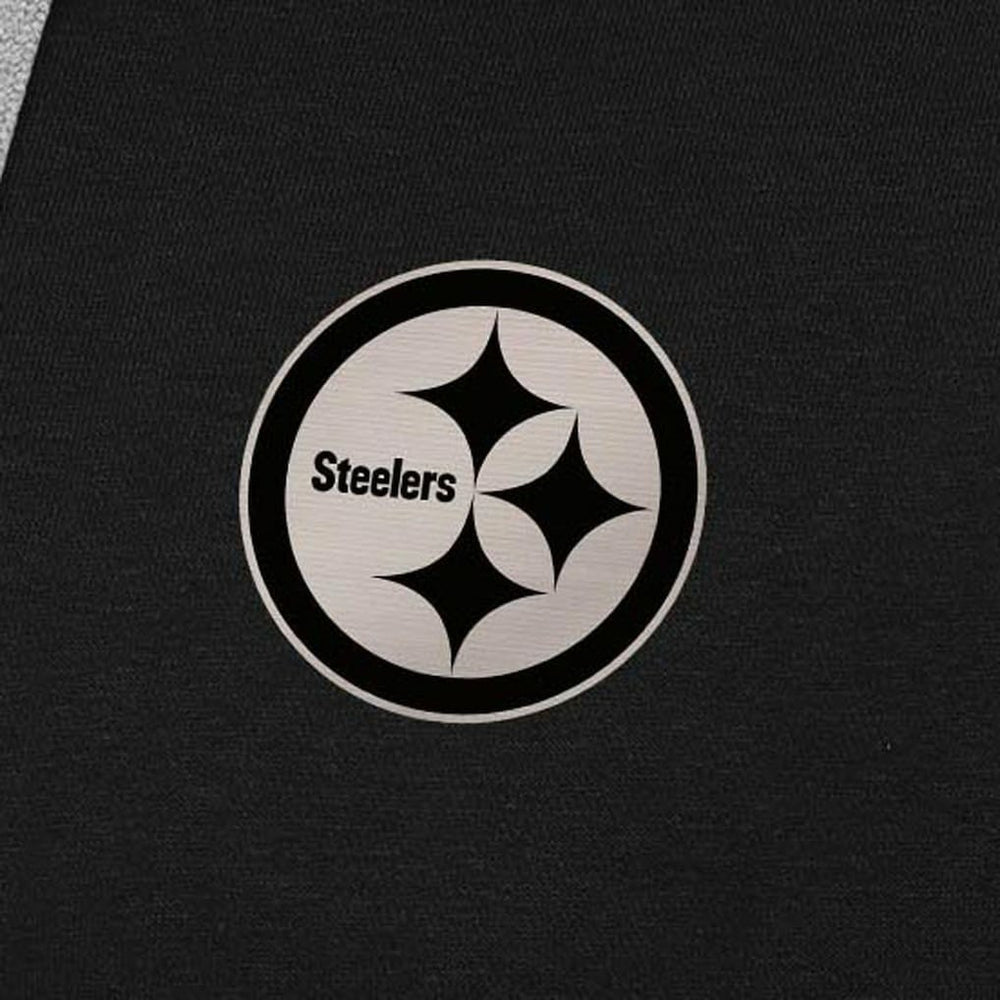 Pittsburgh Steelers Antigua Brushed Carbon Victory Pullover Hoodie Black