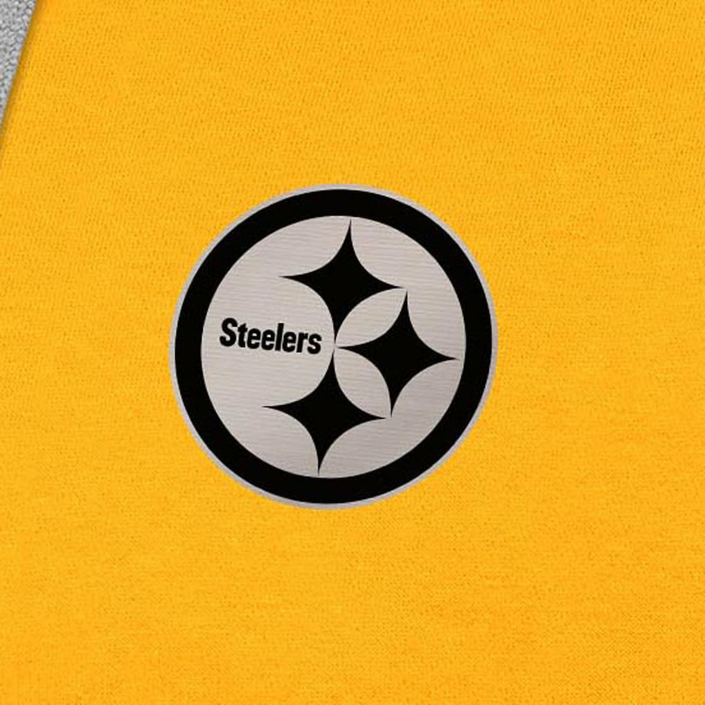Pittsburgh Steelers Antigua Brushed Carbon Victory Pullover Hoodie Gold
