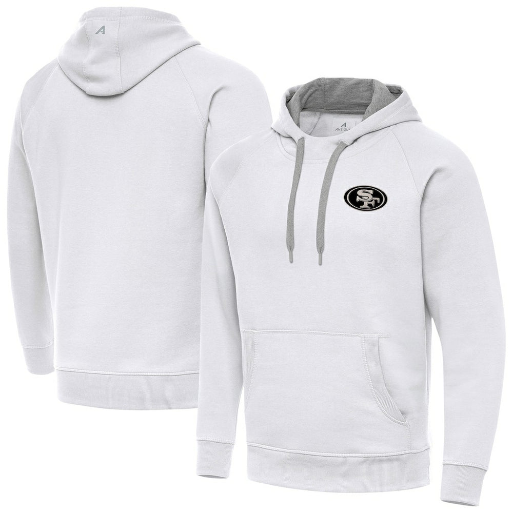 San Francisco 49ers Antigua Brushed Carbon Victory Pullover Hoodie White