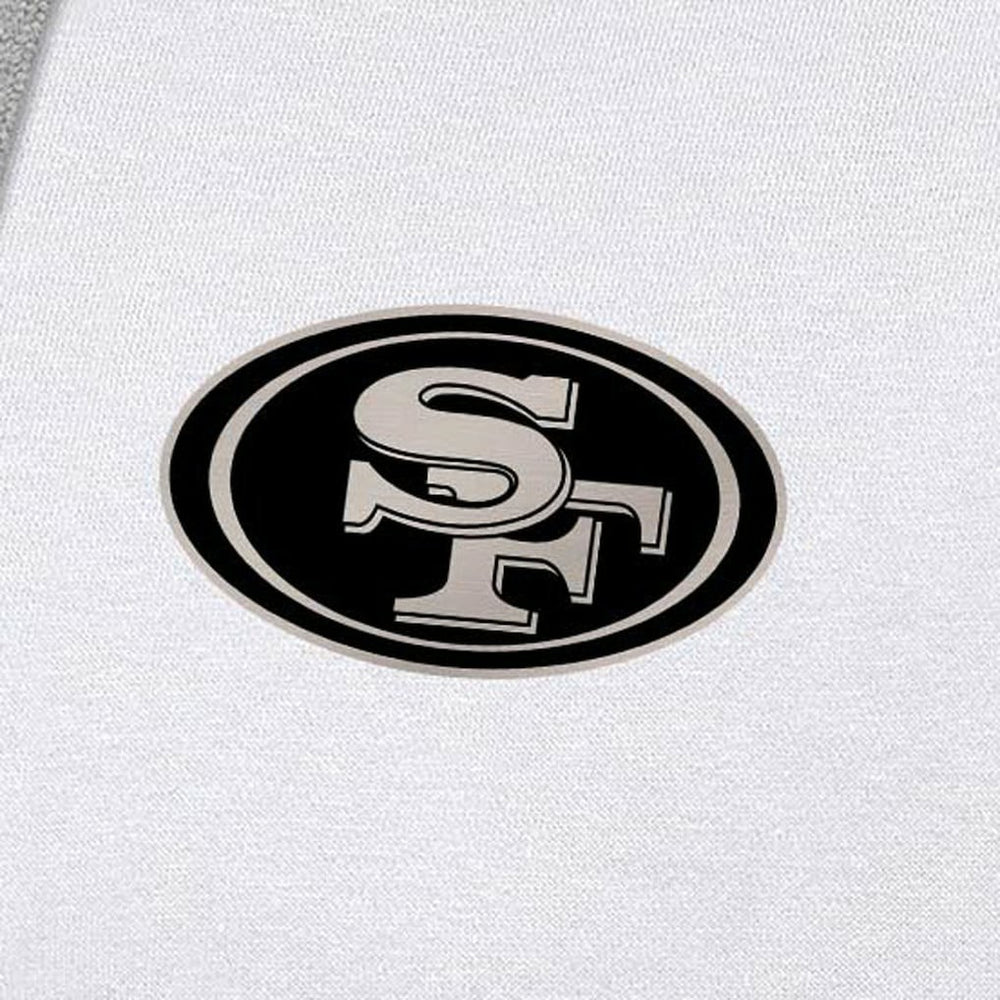San Francisco 49ers Antigua Brushed Carbon Victory Pullover Hoodie White