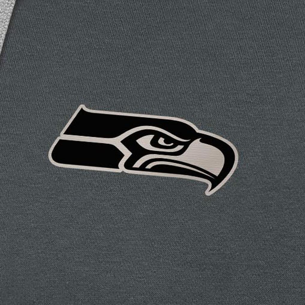 Seattle Seahawks Antigua Brushed Carbon Victory Pullover Hoodie Charcoal