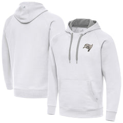 Tampa Bay Buccaneers Antigua Brushed Carbon Victory Pullover Hoodie White