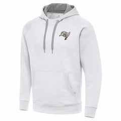 Tampa Bay Buccaneers Antigua Brushed Carbon Victory Pullover Hoodie White