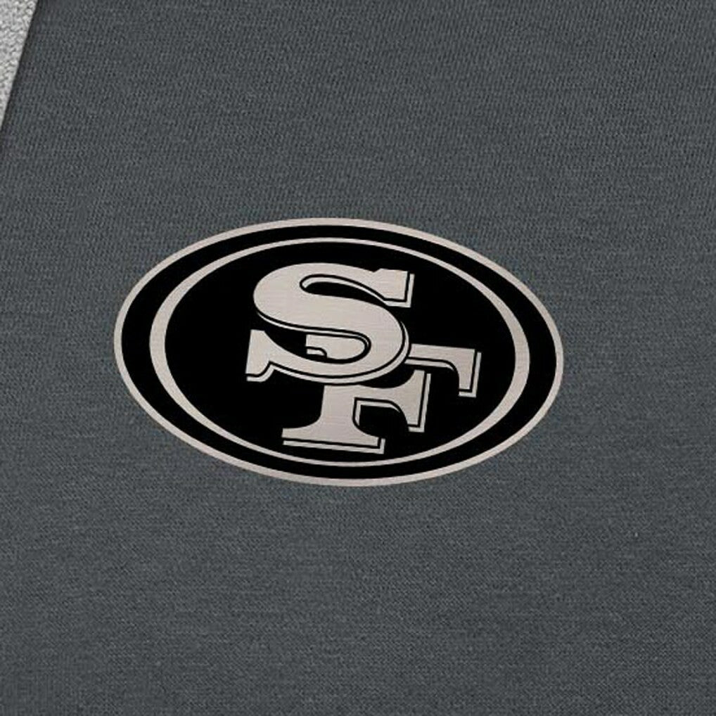 San Francisco 49ers Antigua Brushed Carbon Victory Pullover Hoodie Charcoal
