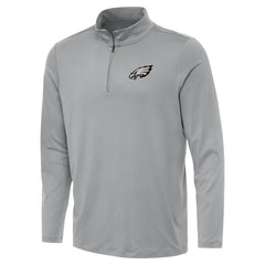 Philadelphia Eagles Antigua Reprocess Quarter-Zip Top Gray