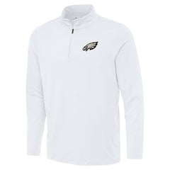 Philadelphia Eagles Antigua Reprocess Quarter-Zip Top White