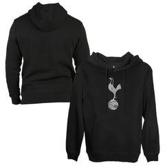 Tottenham Hotspur 1863FC Monochrome Badge Fleece Pullover Hoodie Black