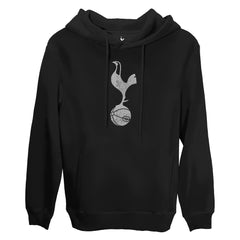 Tottenham Hotspur 1863FC Monochrome Badge Fleece Pullover Hoodie Black