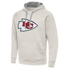 Kansas City Chiefs Antigua Victory Raglan Pullover Hoodie Cream