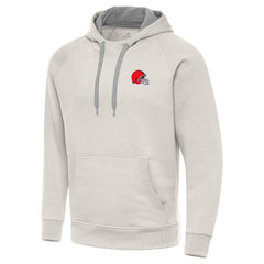 Cleveland Browns Antigua Victory Raglan Pullover Hoodie Cream