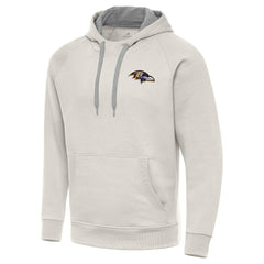 Baltimore Ravens Antigua Victory Raglan Pullover Hoodie Cream