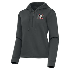 Anaheim Ducks Antigua Women's Contemporary Quarter-Zip Hoodie - Pewter - NHL 202370532