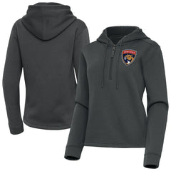 Florida Panthers Antigua Women's Contemporary Quarter-Zip Hoodie - Pewter - NHL 202370544