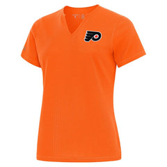 Philadelphia Flyers Antigua Traveler Rib V-Neck T-Shirt - Orange - NHL 202370843
