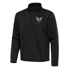 Charlotte Hornets Antigua Twist Quarter-Zip Pullover Top - Black