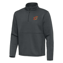 Cleveland Cavaliers Antigua Twist Quarter-Zip Pullover Top - Pewter