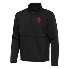 Houston Rockets Antigua Twist Quarter-Zip Pullover Top - Black
