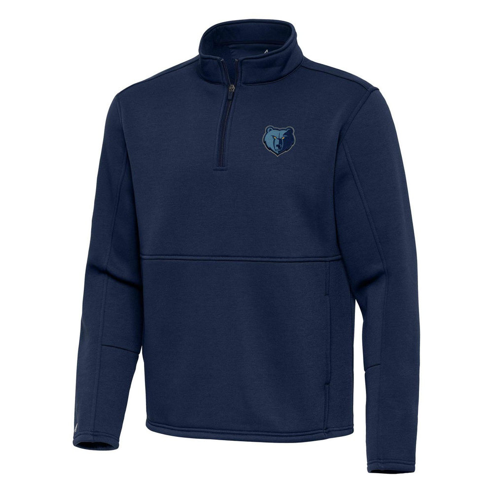 Memphis Grizzlies Antigua Twist Quarter-Zip Pullover Top - Navy