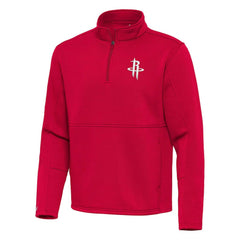 Houston Rockets Antigua Twist Quarter-Zip Pullover Top - Red